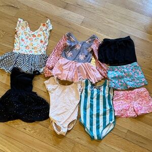 Colorful Girls' Dance Leotard Set